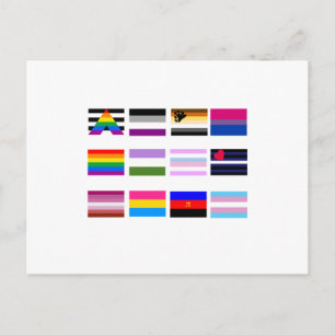 ALLE PRIDE FLAGGE POSTKARTE