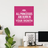 Alle Prinzessinnen geboren Poster (Heimbüro)