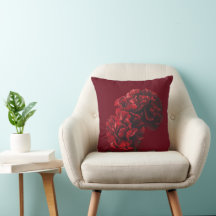 Alle Red Carnation Blumen Pillow