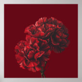 Alle Red Carnation Blumen Poster (Vorne)
