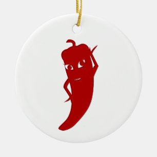 Alle Red Hot Pepper Diva Keramik Ornament
