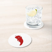 Alle Red Hot Pepper Diva Runder Pappuntersetzer (Vor Ort)