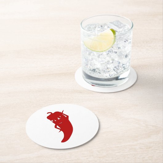 Alle Red Hot Pepper Diva Runder Pappuntersetzer (Vor Ort)