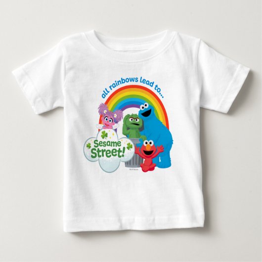 Alle Regenbogen führen zur Sesamstraße Baby T-shirt (Vorderseite)