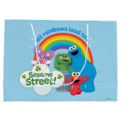 Alle Regenbogen führen zur Sesamstraße Große Geschenktüte (Rückseite)