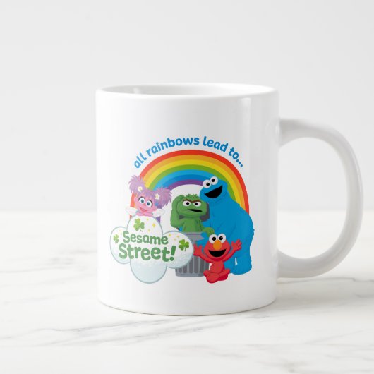 Alle Regenbogen führen zur Sesamstraße Jumbo-Tasse (Rechts)