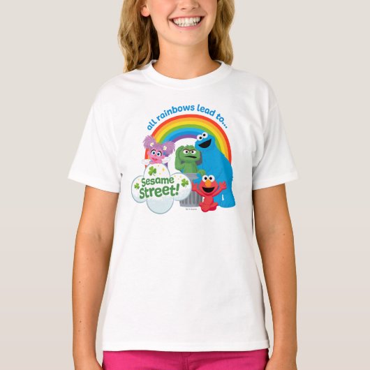 Alle Regenbogen führen zur Sesamstraße T-Shirt (Vorderseite)