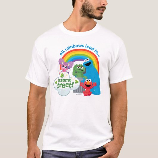 Alle Regenbogen führen zur Sesamstraße T-Shirt (Vorderseite)