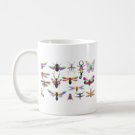 Alle Regenbogenbugs Kaffeetasse (Links)