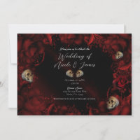 Alle Rote Rosen & Skulls Dark Floral Wedding