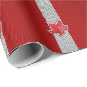 Alle roten Ahornblätter aus Kanada auf der Carbon Geschenkpapier (Rolleneckpunkt)