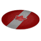 Alle roten Ahornblätter aus Kanada auf der Carbon Schneidebrett (Ecke)