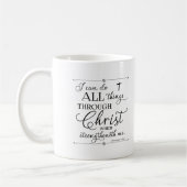 Alle Sachen durch Christus - Philippians-4:13 Kaffeetasse (Links)