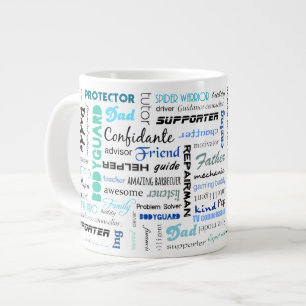 Alle Sachen ein Vati ist zu mir Typografie Jumbo-Tasse