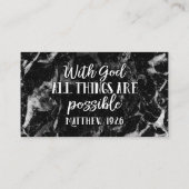 Alle Sachen sind möglicher christlicher Bibel-Vers Visitenkarte (Rückseite)