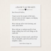 ALLE SAINTS DAY PRAYER FEIERKARTEN (Rückseite)