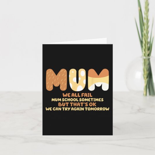Alle scheitern Mutter Schule Mama Geschenke Mutter Karte (Vorderseite)