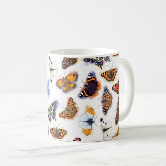 Alle Schmetterlinge Kaffeetasse (VorderseiteRechts)