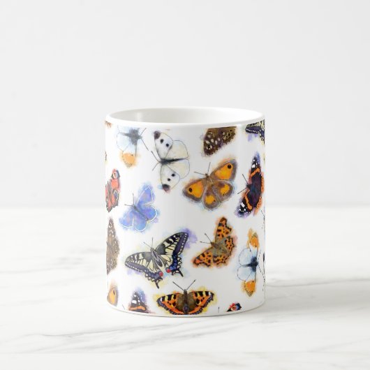 Alle Schmetterlinge Kaffeetasse (Mittel)