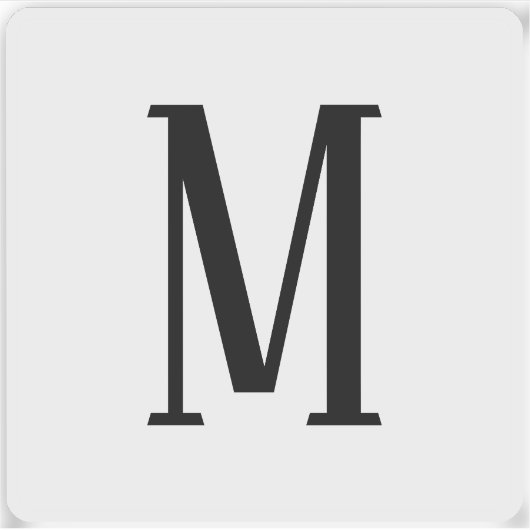 Alle Schreiben | Schwarz-Weiß- oder DIY-Farben Aufkleber (Vorderseite)