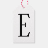 Alle Schreiben | Schwarz-Weiß- oder DIY-Farben Geschenkanhänger (Vorderseite)