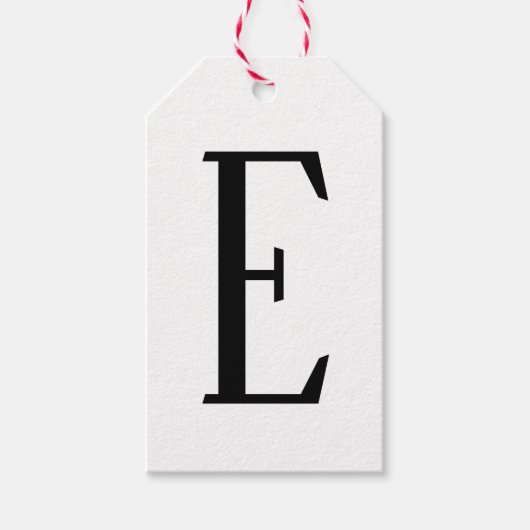 Alle Schreiben | Schwarz-Weiß- oder DIY-Farben Geschenkanhänger (Vorderseite)