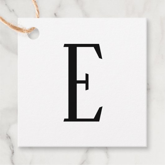 Alle Schreiben | Schwarz-Weiß- oder DIY-Farben Geschenkanhänger (Vorderseite)