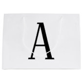 Alle Schreiben | Schwarz-Weiß- oder DIY-Farben Große Geschenktüte (Vorderseite)