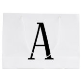 Alle Schreiben | Schwarz-Weiß- oder DIY-Farben Große Geschenktüte (Rückseite)