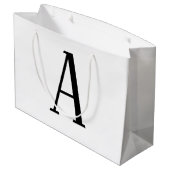 Alle Schreiben | Schwarz-Weiß- oder DIY-Farben Große Geschenktüte (Rückseite Schrägansicht)