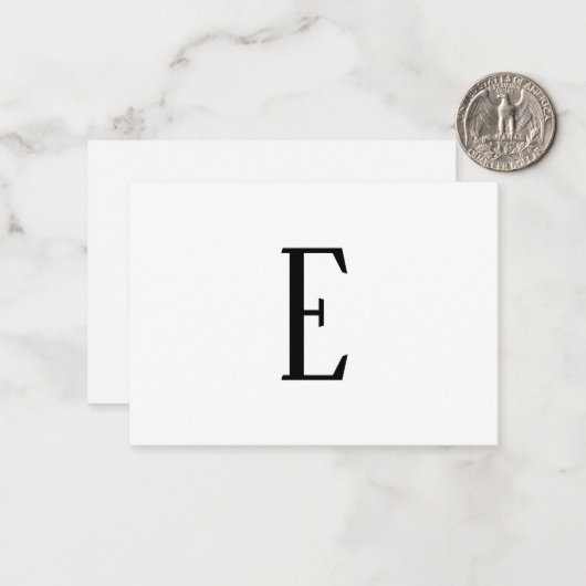 Alle Schreiben | Schwarz-Weiß- oder DIY-Farben Mitteilungskarte (Vorderseite/Rückseite Beispiel)