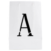 Alle Schreiben | Schwarz-Weiß- oder DIY-Farben Mittlere Geschenktüte (Rückseite)