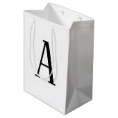 Alle Schreiben | Schwarz-Weiß- oder DIY-Farben Mittlere Geschenktüte (Rückseite Schrägansicht)