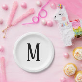 Alle Schreiben | Schwarz-Weiß- oder DIY-Farben Pappteller (Party)