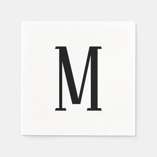 Alle Schreiben | Schwarz-Weiß- oder DIY-Farben Serviette (Vorderseite)