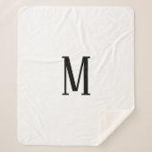 Alle Schreiben | Schwarz-Weiß- oder DIY-Farben Sherpadecke (Vorderseite)