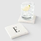 Alle Schreiben | Schwarz-Weiß- oder DIY-Farben Steinuntersetzer (Seitenansicht)