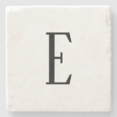 Alle Schreiben | Schwarz-Weiß- oder DIY-Farben Steinuntersetzer (Vorderseite)