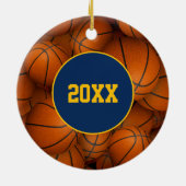 alle Schulklubgruppen färben Basketball nach Maß Keramik Ornament (Hinten)