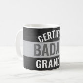 Alle Schwarz-Weiß-zertifizierten Badass-Großopfer Kaffeetasse (Vorderseite Links)