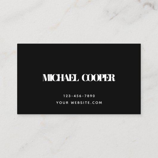 Alle Schwarz-weißen, fett formatierten Monogramme Visitenkarte (Rückseite)