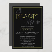 Alle schwarzen Affären Einladung (Vorne/Hinten)