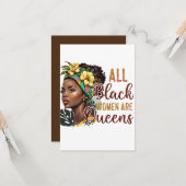 Alle schwarzen Frauen sind Königinnen Karte (Vorderseite/Rückseite Beispiel)