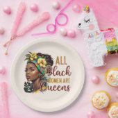 Alle schwarzen Frauen sind Königinnen Pappteller (Party)