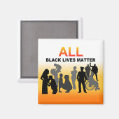 Alle schwarzen Lebensfragen sind wichtig Magnet (Vorderseite/Rückseite)