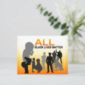 Alle schwarzen Lebensfragen sind wichtig Postkarte (Stehend Vorderseite)