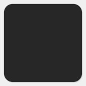 Alle schwarzen Solid Quadratischer Aufkleber (Vorderseite)
