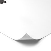 Alle schwarzen, weißen Schachstücke Poster (Ecke)