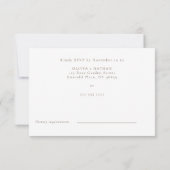 Alle Seasons Divine Boho Blumenhochzeit RSVP Karte (Rückseite)