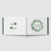 Alle Seasons Grüne Foliage Wreath Wedding Gästebuch (Voll)